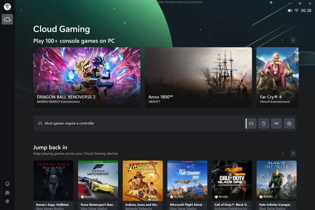 L’app Xbox si aggiorna su Windows: sarà la UI dei PC handheld? app Xbox