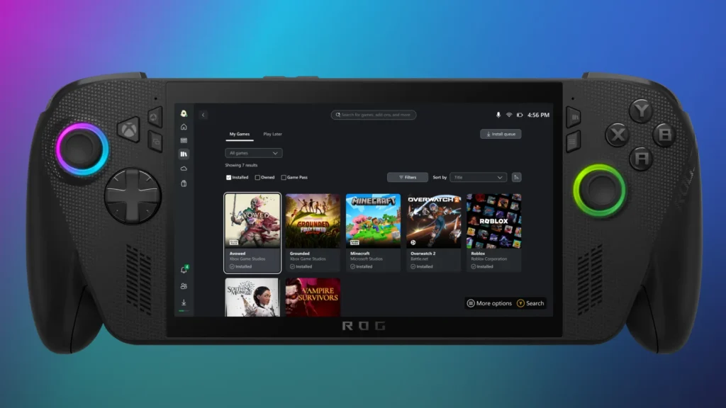Nuova app Xbox di Windows già ai primi test rog xbox ally